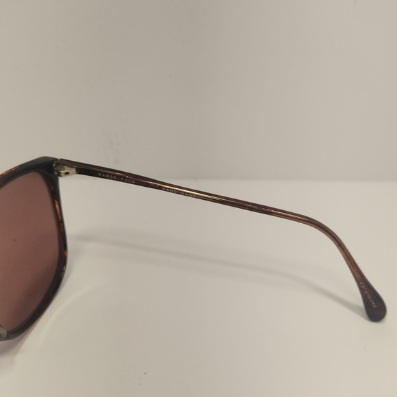 Rare Marco Polo Hand Made Italy Sunglasses Size 59-20 Demi Frame Only main image 9